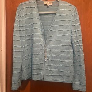 St. John Blue Women's Sweater/with Blue skirt